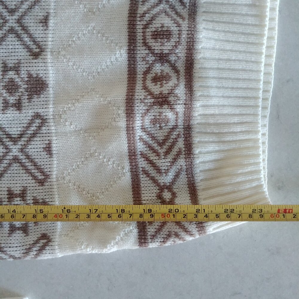 Vintage made in Canada Arnold Palmer cream brown sweater approx XL Men - Picture 13 of 16